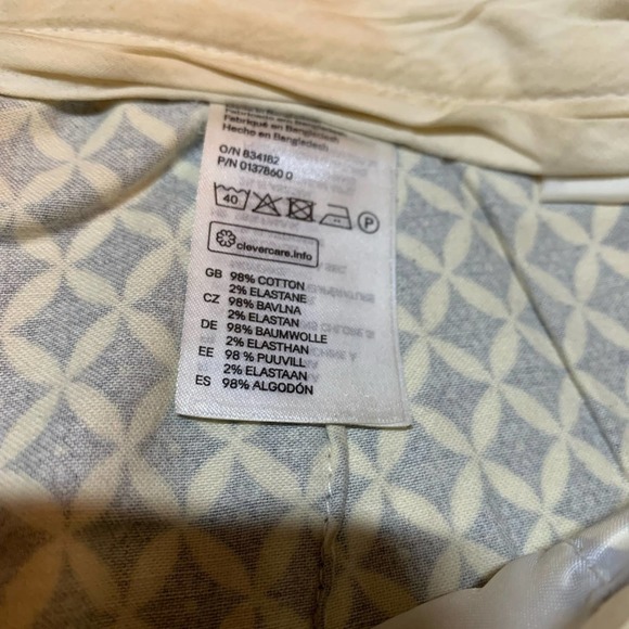 H&M Blue White Printed Pants Size 2 - Picture 6 of 7